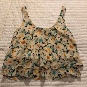 Flowy Layered floral thick strapped shirt